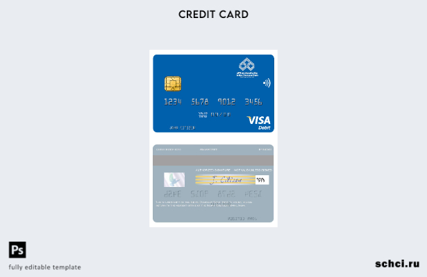цифровая загрузка шаблона дебетовой карты Visa India Indian Overseas Bank